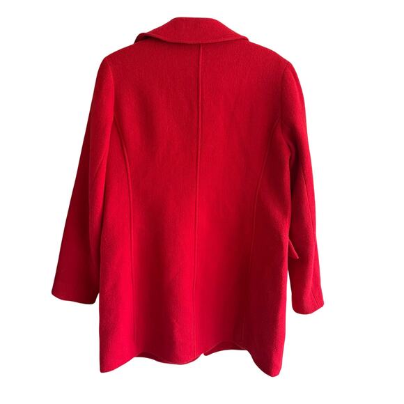J.Crew Women’s Red Wool Blend Peacoat Size 8 classic preppy - Picture 7 of 9